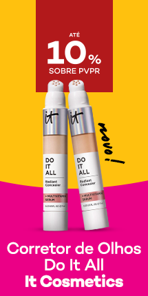 Novo corretor de olhos do it all da marca it cosmetics com destaque promocional de at&eacute; 10% sobre pre&ccedil;o de Venda ao P&uacute;blico Recomendado